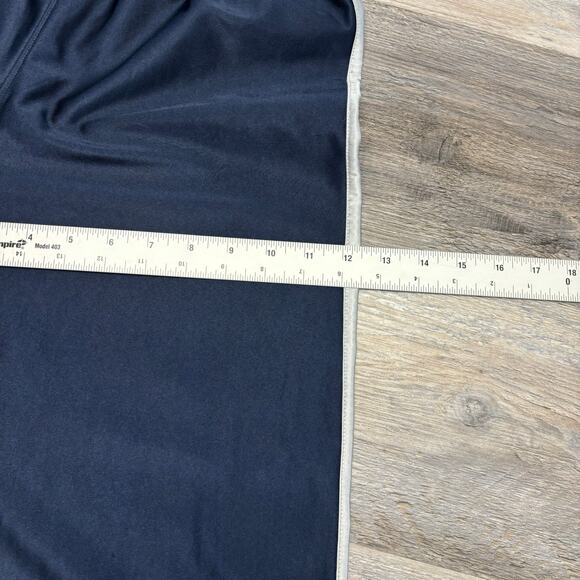 Vintage Y2k Nike Dri-Fit Navy Blue Gray Stripe Womens L Swoosh Track Pants - Picture 12 of 13